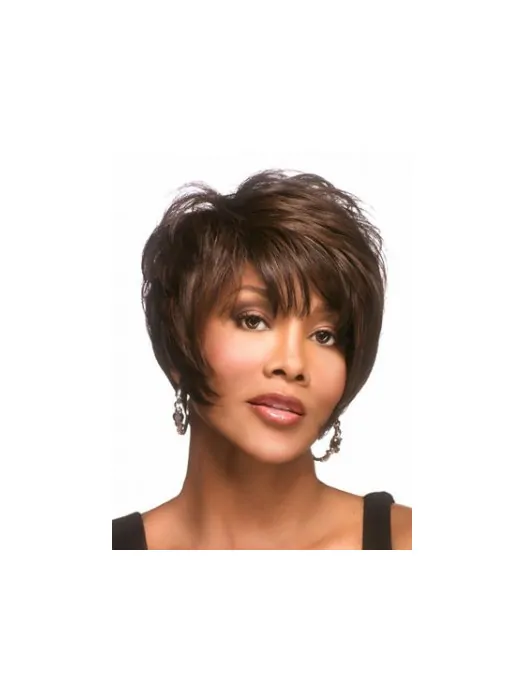 Brown Convenient Layered Straight Short Wigs