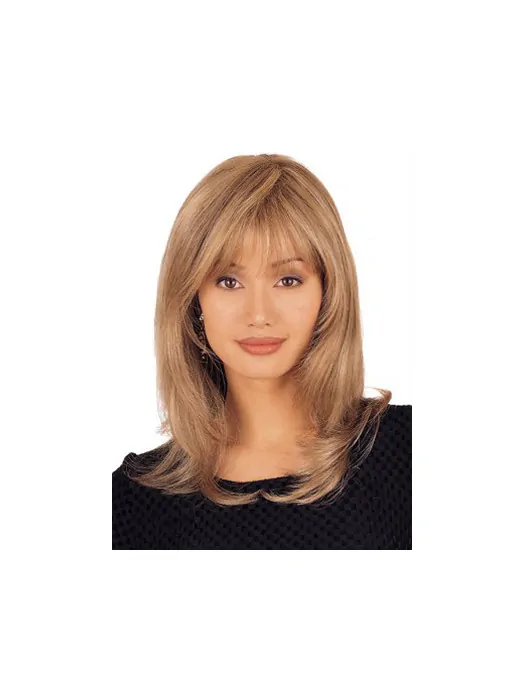 Sassy Blonde Lace Front Shoulder Length Lace Wigs For Cancer