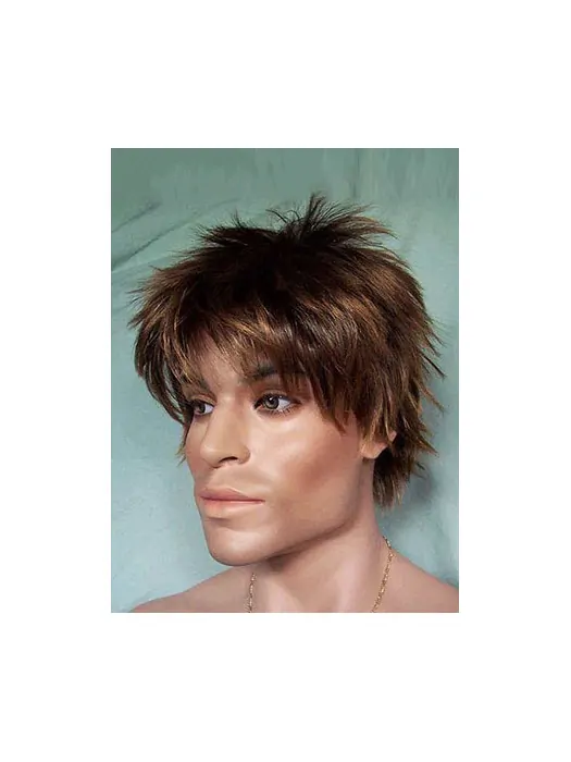 Cool Lace Front Straight Short Men Wigs
