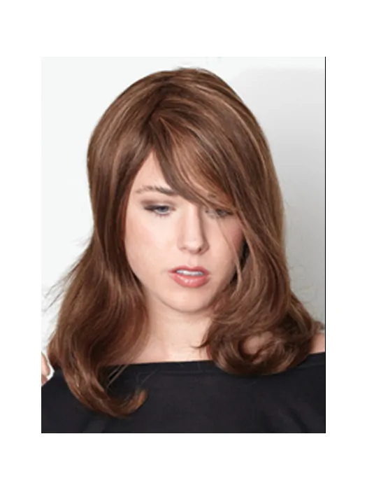 Suitable Monofilament Wavy Remy Human Hair Long Wigs