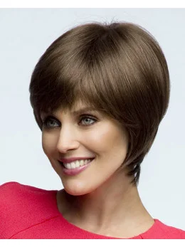Lace Front Straight Synthetic Traditiona Short Wigs