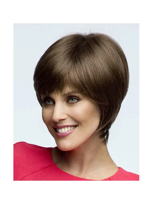 Lace Front Straight Synthetic Traditiona Short Wigs