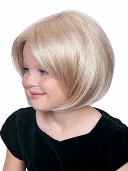 Ideal Blonde Lace Front Chin Length Kids Wigs