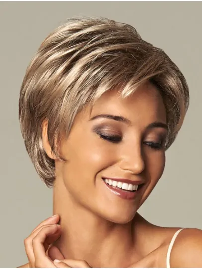 Gorgeous Blonde Wavy Short Synthetic Wigs