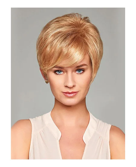 Layered 8 inch Blonde Lace Front Synthetic Wigs