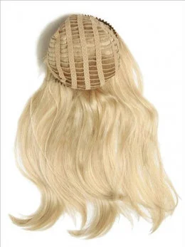 Good Blonde Straight Shoulder Length Human Hair Wigs and Half Wigs