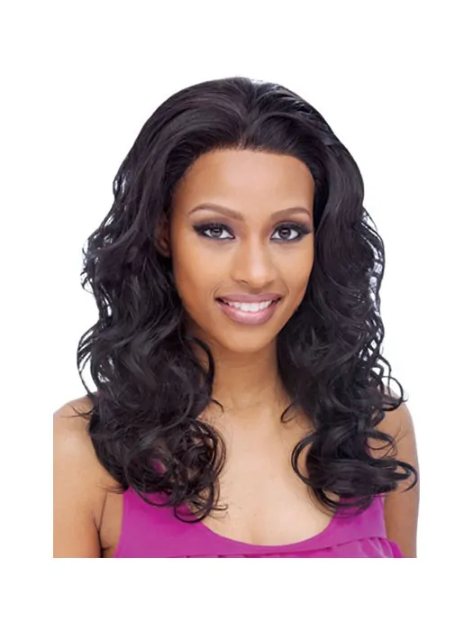 Perfect Black Curly Remy Human Hair Long Wigs