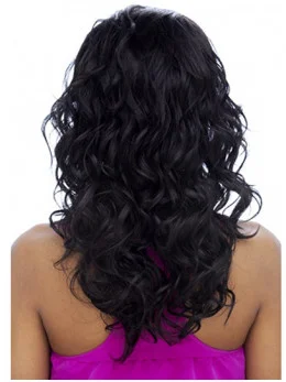 Perfect Black Curly Remy Human Hair Long Wigs
