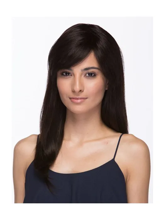 Style Brown Straight Long Human Hair Wigs