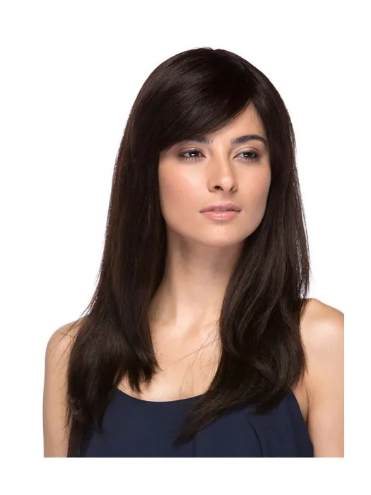 Style Brown Straight Long Human Hair Wigs