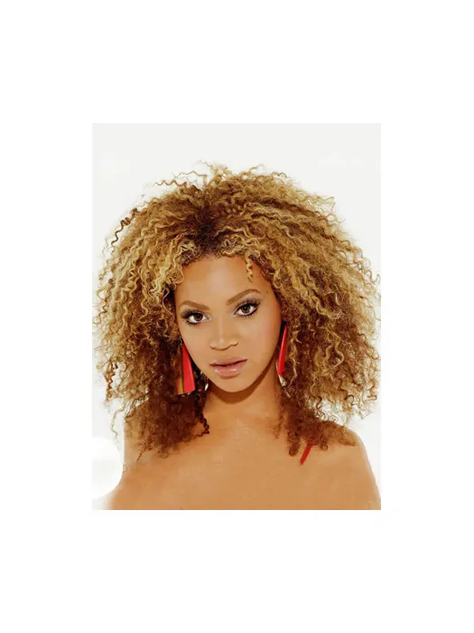 Beyonce 12  inches Remy Hair African American Kinky Lace Wig
