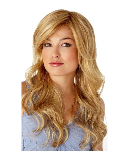Comfortable Synthetic Blonde Wavy Long Wigs