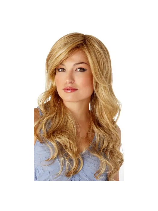 Comfortable Synthetic Blonde Wavy Long Wigs