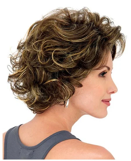 Lace Front Cosy Curly Synthetic Medium Wigs