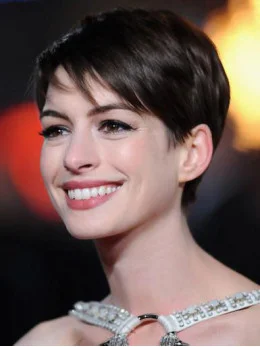 Great Lace Front Straight Cropped Anne Hathaway Wigs