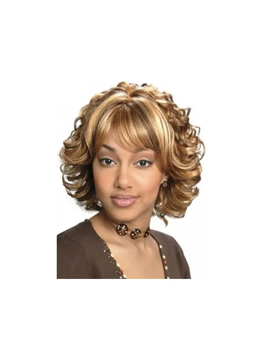 Cosy Blonde Wavy Chin Length Synthetic Wigs
