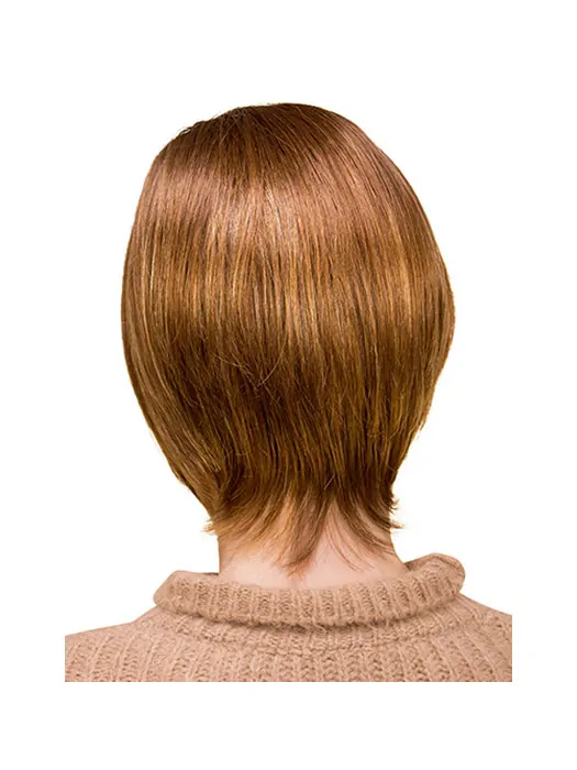 100 per Hand-tied Blonde Chin Length Straight 10 inch Bobs Synthetic Wigs Online