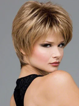 Blonde Wavy Synthetic Affordable Short Wigs