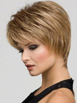 Blonde Wavy Synthetic Affordable Short Wigs