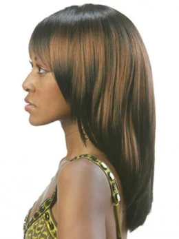 Comfortable Brown Straight Shoulder Length Petite Wigs