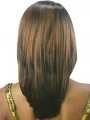 Comfortable Brown Straight Shoulder Length Petite Wigs