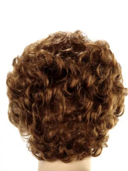 Sleek Brown Curly Short Classic Wigs