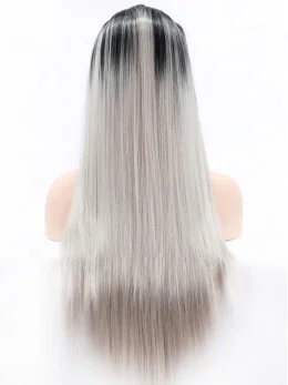 20 inch Straight Long Lace Front Two Tone Wigs