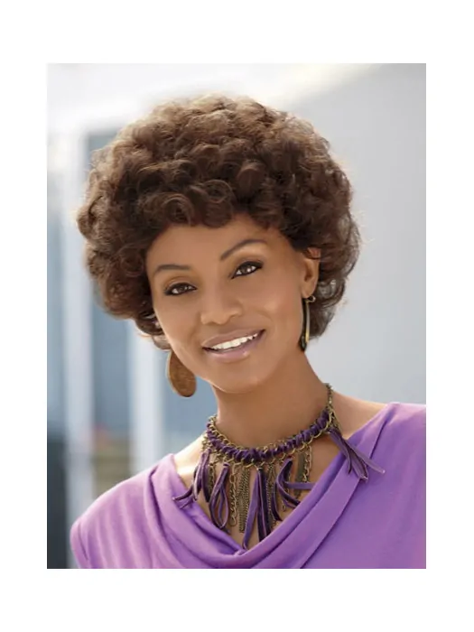 Hairstyles Brown Curly Short African American Wigs