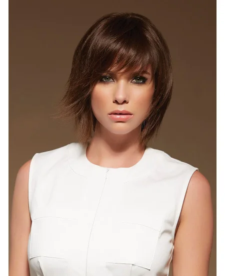 Fantastic Shoulder Length Straight Brown Layered So Great Wigs