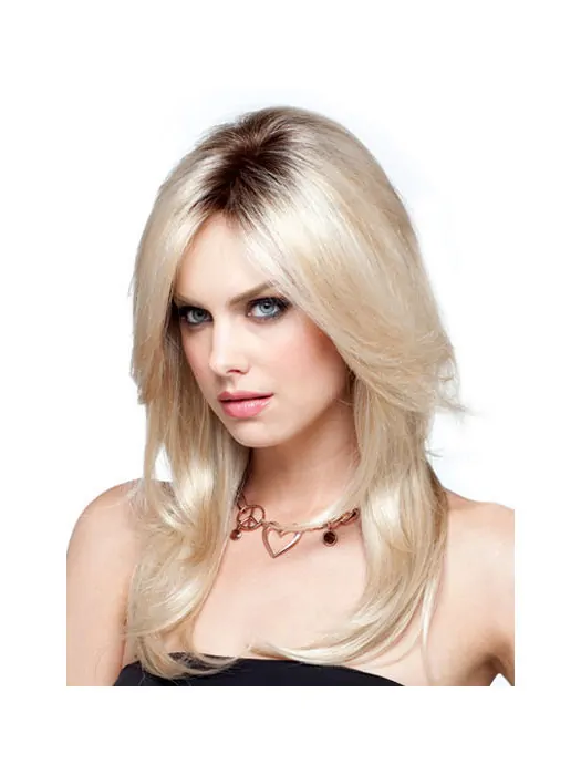 Blonde Lace Front Synthetic Faddish Wigs For Cancer