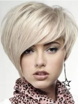 Blonde High Quality Boycuts Monofilament Wigs For Cancer