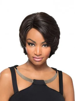Durable Black Straight Short African American Wigs