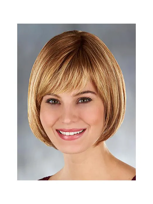 High Quality Blonde Monofilament Chin Length Lace Wigs