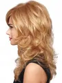 Gentle Blonde Curly Long Wigs For Cancer
