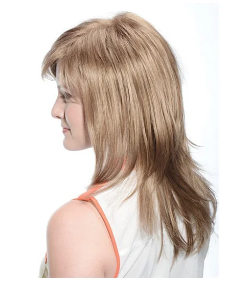 Brown Straight Synthetic Gentle Medium Wigs