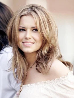 Natural Blonde Straight Shoulder Length Cheryl Cole Wigs