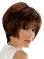 Sleek Auburn Lace Front Chin Length Remy Human Lace Wigs