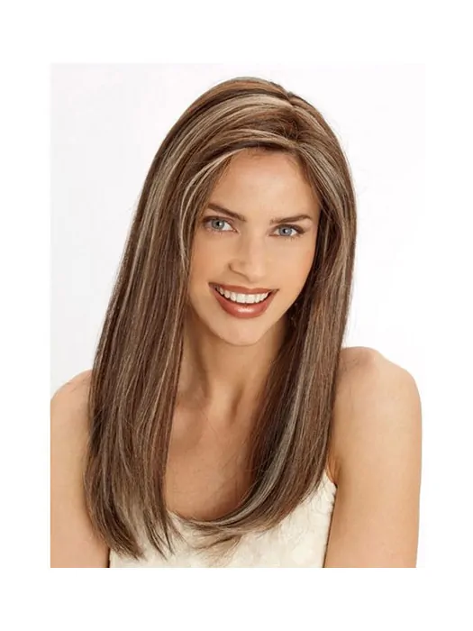 Discount Remy Human Hair Lace Front Straight Long Wigs
