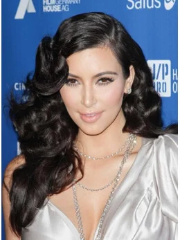 Easy Black Curly Long Kim Kardashian Wigs