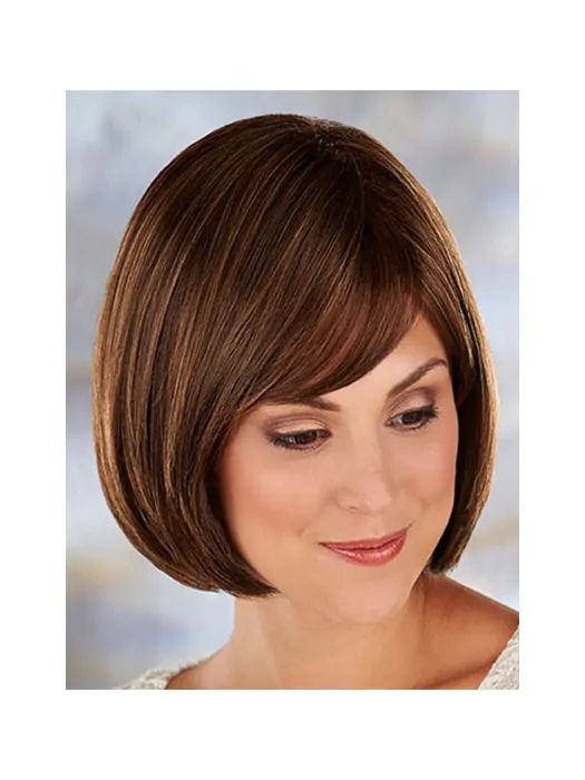 Brown Pleasing Straight Synthetic Medium Wigs