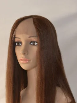 No-fuss Auburn Lace Front Long U Part Wigs