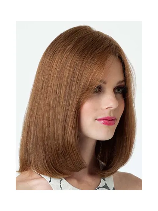 Top Lace Front Straight Shoulder Length Remy Human Lace Wigs