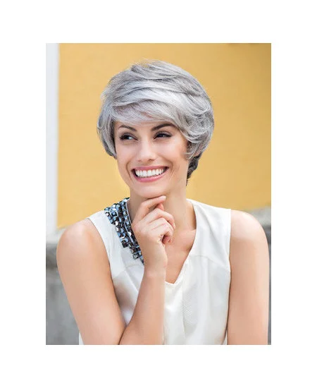 Grey Lady Short Smooth Lace Front Wigs
