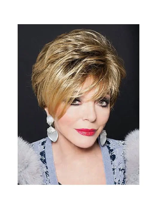 Blonde Wavy Synthetic Good Short Wigs