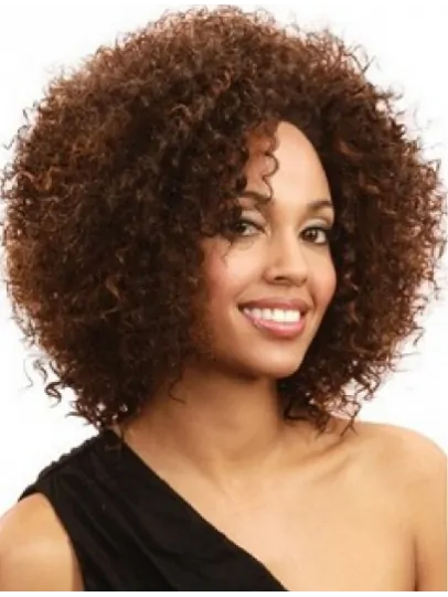 Beyonce Knowles 100 per Human Hair Long Kinky Curly Lace Front Wig 22  inches