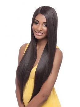 Exquisite Synthetic Lace Front Straight Long Wigs