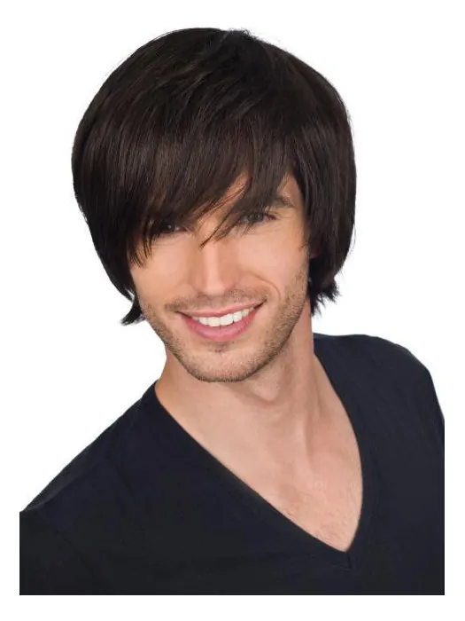 New Straight Full Lace Short Men Wigs