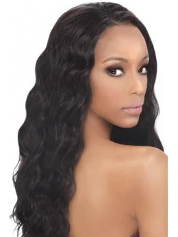 Braw Black Wavy Long Synthetic Lace Front Wigs