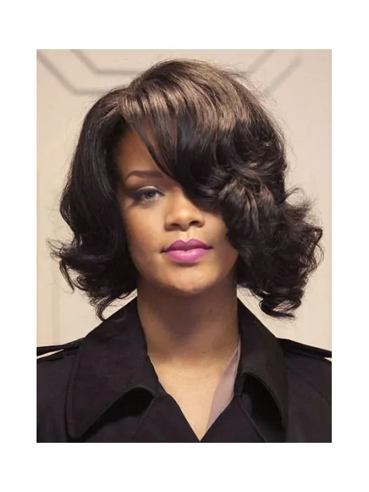 Good Lace Front Wavy Shoulder Length Rihanna Wigs