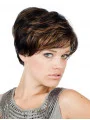 Monofilament Fashionable With Bangs Straight Short Wigs